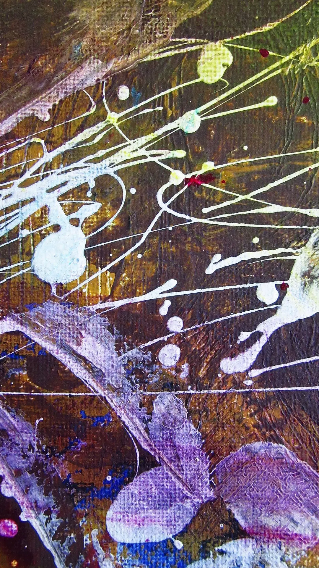 Silent Collision” – Abstract Acrylic Painting | Textured Brown & White Modern Art with Organic Motion